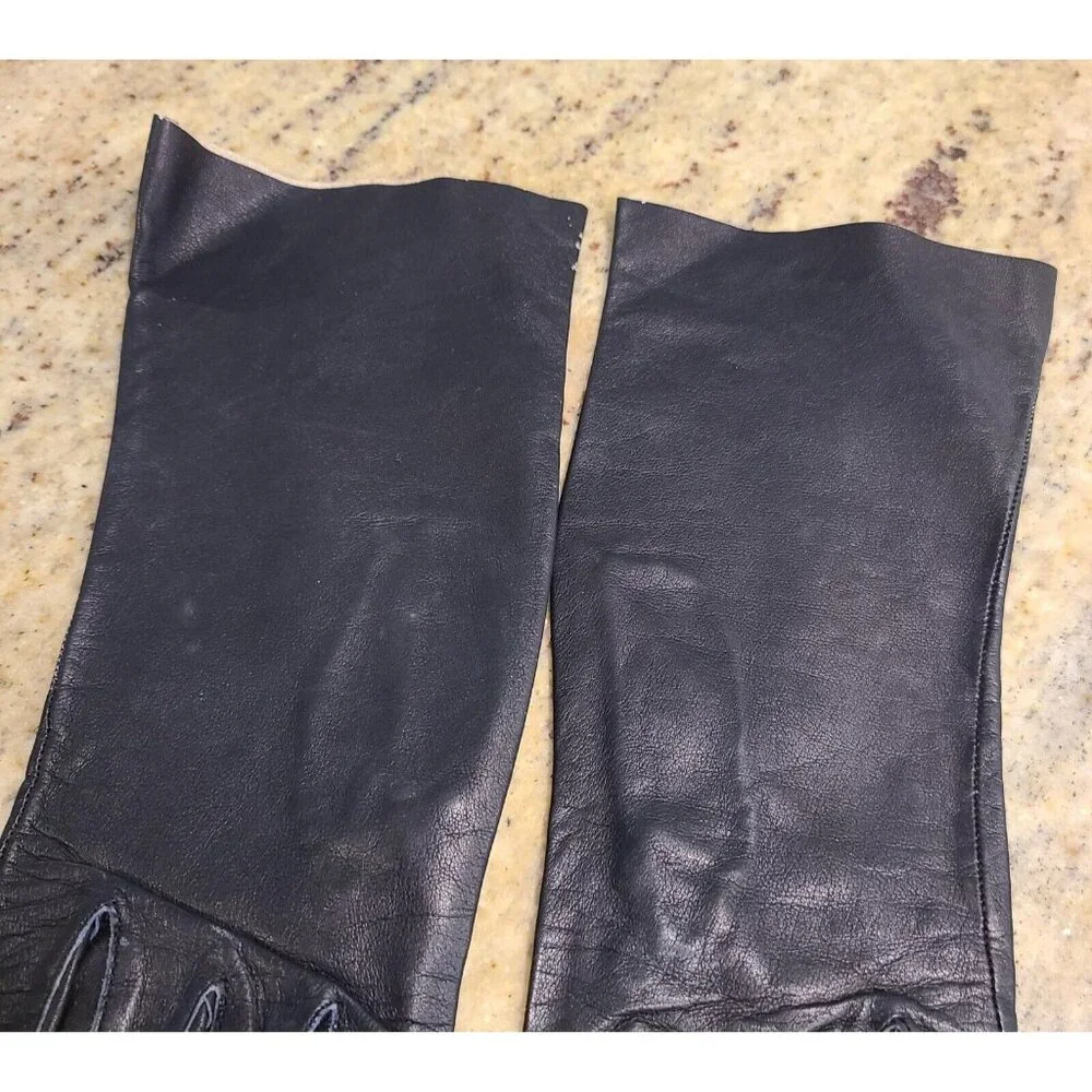 Vintage Size S/M 6.5 Black Leather 10